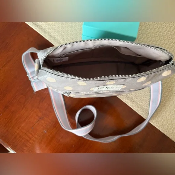 Cath Kidston Button Spot Crossbody Bag Gray Oilcloth - Picture 9 of 11